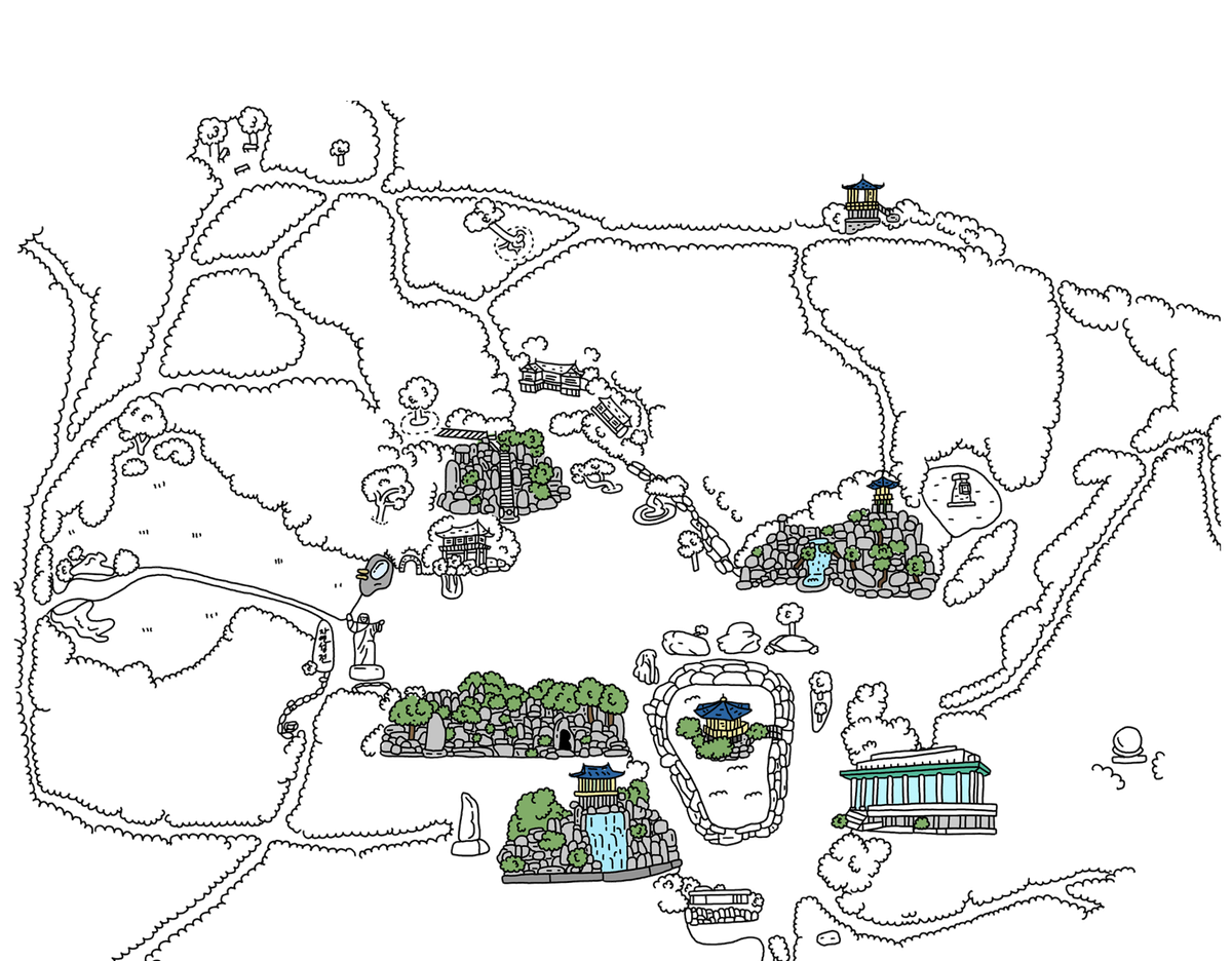 월명동 힐링코스 지도