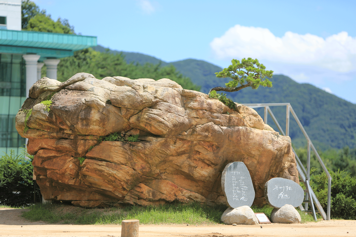 큰바위얼굴 바위의 호랑이 형상 - 용맹하고 강인함의 상징